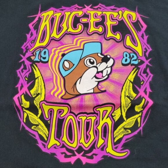 Buc-ee's Shirt Size Large 1982-2021 Buc-ee's Tour Graphic Tee Buc-ee Beaver Tee - Picture 4 of 6